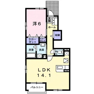 クィーンA【1階】の間取り