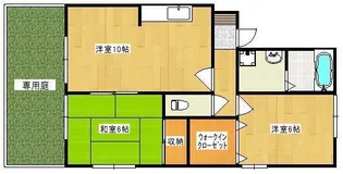 モンリベルテ【1階】の間取り