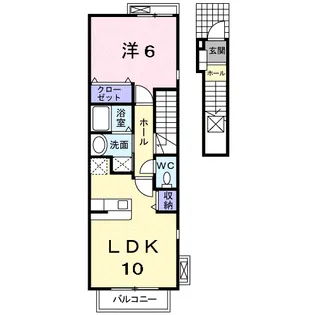 グレイスKⅠ【2階】の間取り