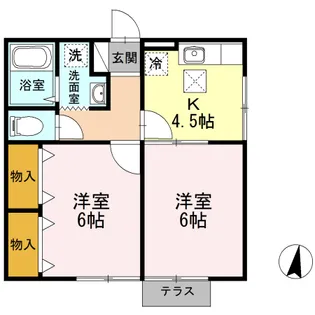 ゆぅ・こうぽ【1階】の間取り