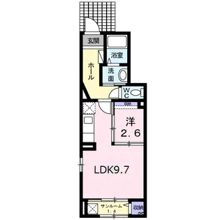 サンリットK【1階】の間取り