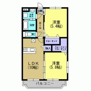 NAGI東【101号室】の間取り
