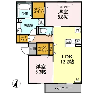 ソレイユ・ルヴァン Ⅰ【3階】の間取り