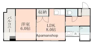 スタシオン西田【6階】の間取り