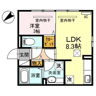ヴィーブル城山【1階】の間取り