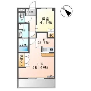 アクア【202号室】の間取り