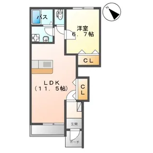 レインボーパレス【101号室】の間取り