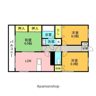 サニーコートE【306号室】の間取り