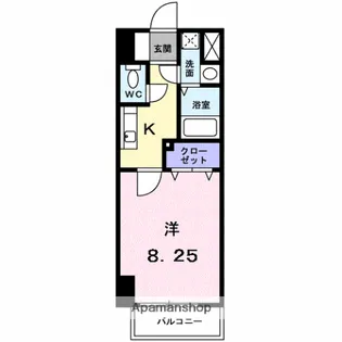 インプレイス中央【1002号室】の間取り