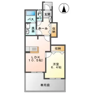 メゾンコンフォース 将【102号室】の間取り