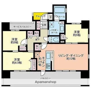 プレミスト中央町【3階】の間取り