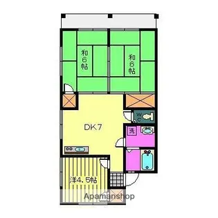 グリーンフォート吉野【2階】の間取り