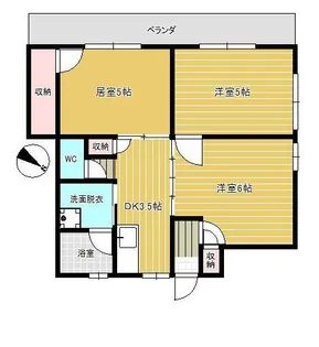 メゾンドブランシュ鴨池【101号室】の間取り