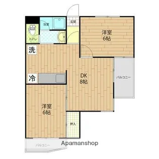 武レディースマンション【202号室】の間取り