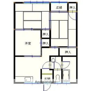 コーポ徳重【101号室】の間取り
