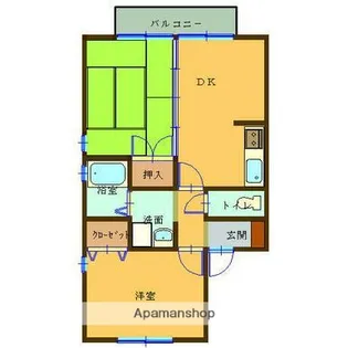 セジュールレスペテーザ【201号室】の間取り