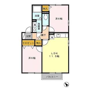 ソレアードさくら【2階】の間取り