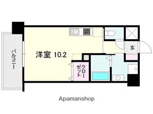 サンハイツ中洲通り【1002号室】の間取り