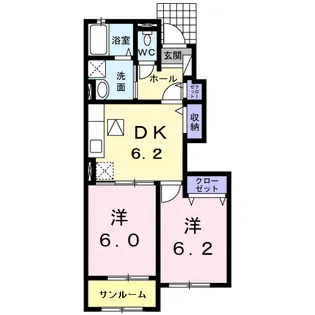 フォレスト ガーデンB【1階】の間取り