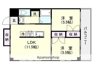 敬愛館【4階】の間取り