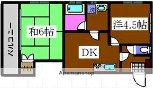 ロイヤルシティ荒田【407号室】の間取り