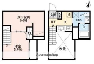 CRASTINE鹿児島【102号室】の間取り