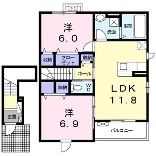 グランジェ スマイル【2階】の間取り