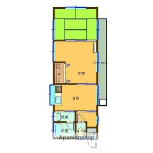 寿幸荘【2F号室】の間取り
