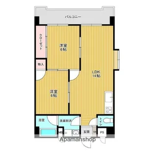 上荒田第7ビル【5階】の間取り