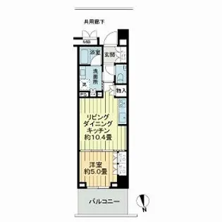 ザ・パークハウス鹿児島中央タワー【14階】の間取り