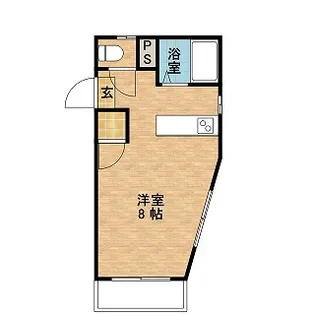 ロゼーヌ唐湊【308号室】の間取り
