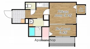 MARGARET H【202号室】の間取り