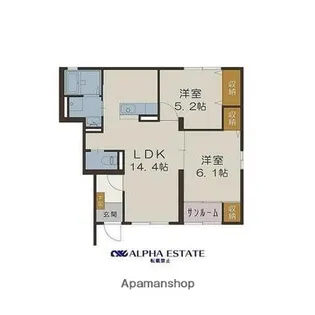 ラグナ・テラスR【1階】の間取り