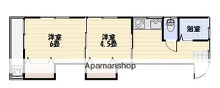 福留アパートA【2階】の間取り