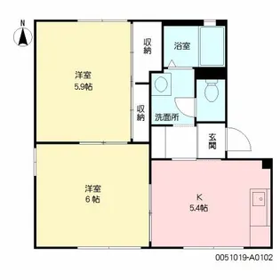 ヒルハイツ【1階】の間取り