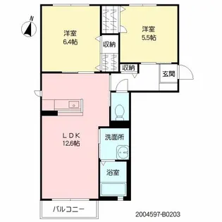 プリンス Ⅱ棟【2階】の間取り