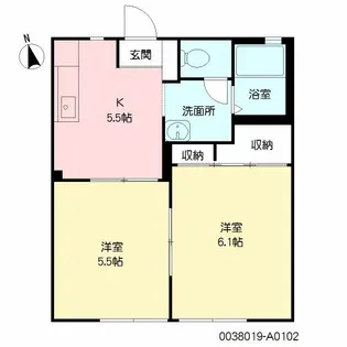 DIAS M【102号室】の間取り