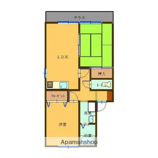 エステートM&S【101号室】の間取り