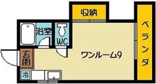 パーソネージュ鴨池【206号室】の間取り