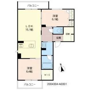 シャーメゾンきしゃば【3階】の間取り