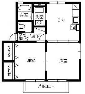 ローズ・サンティエ【B203号室】の間取り