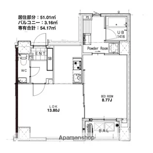 KLAS天文館【6階】の間取り