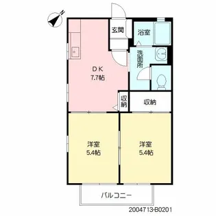 スターハイツ B棟【2階】の間取り
