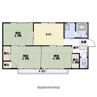 田中アパート【2F号室】の間取り