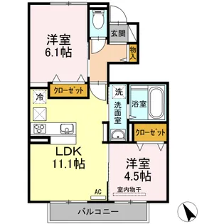ガーディアン向江町【1階】の間取り