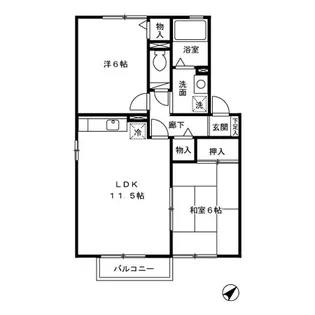 セジュールひかり【2階】の間取り