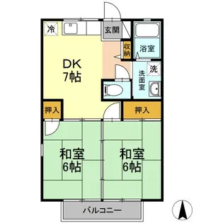 サニーヒル大峯台 B棟【2階】の間取り