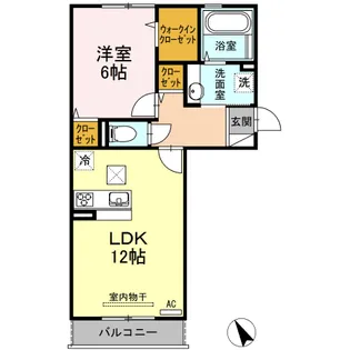 ソシアメゾン坂元【1階】の間取り