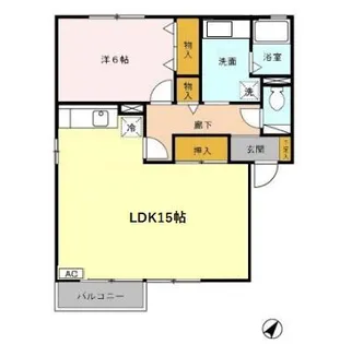 ミーメゾン A棟【201号室】の間取り