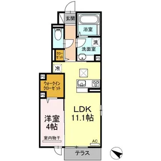 シェノア宮内【1階】の間取り